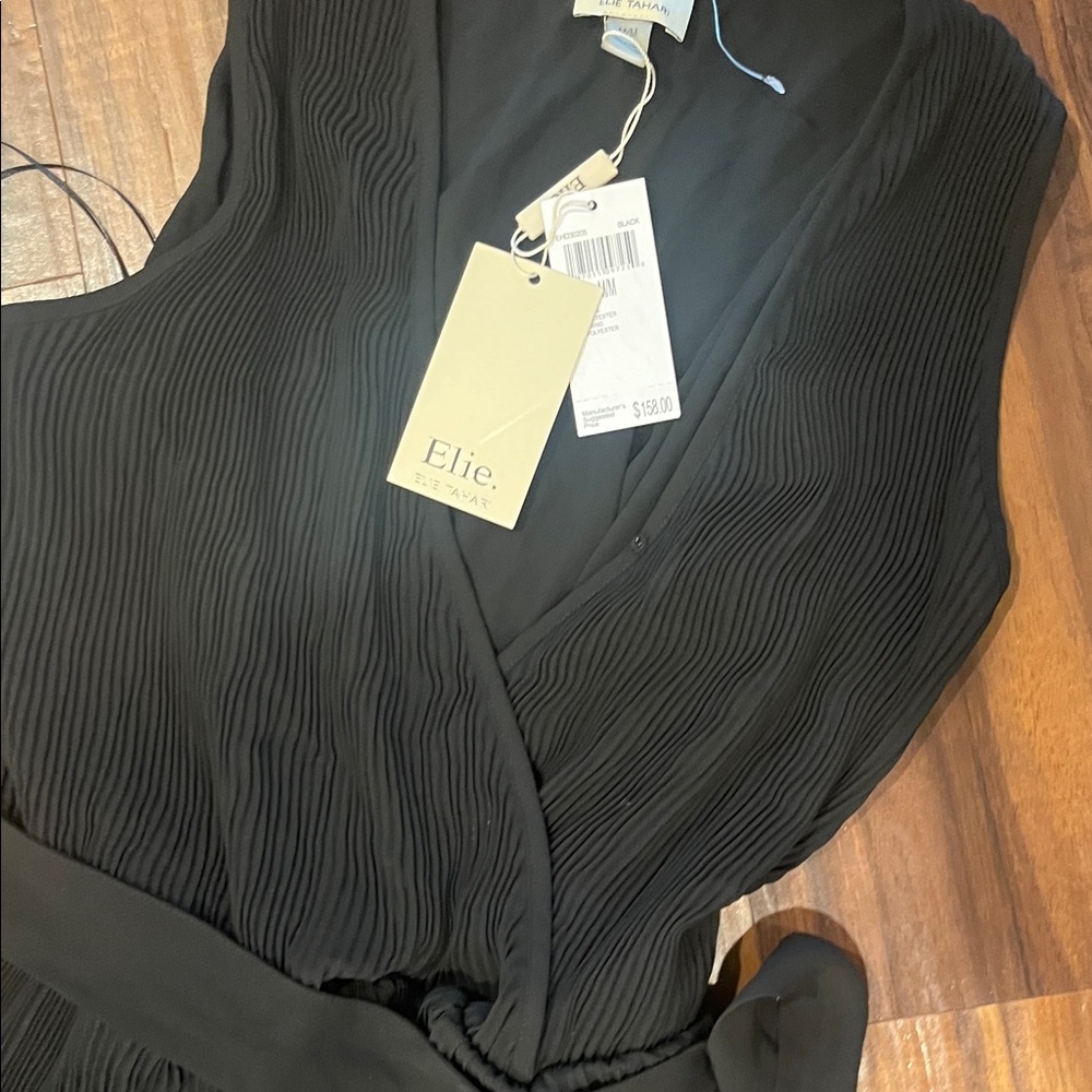 New Elie Tahari Black Maxi Dress size M - Picture 14 of 15